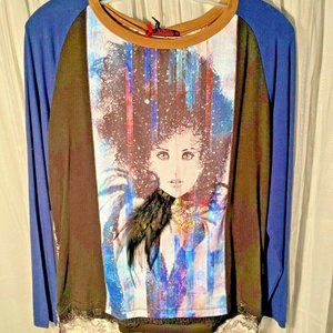 💋 4 FOR $50 / LOLITAS&L EMBELLISHED LONG-SLEEVED T-SHIRT (SM) (BNWT)